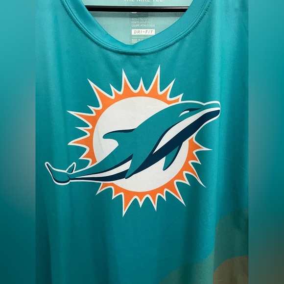 Miami Dolphins Nike Sideline Legend Prism Performance Long Sleeve - Aqua sz XL - Picture 6 of 8